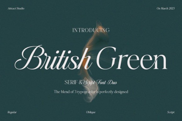 British Green: A Font Duo for Elegant, Versatile Design