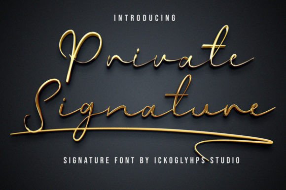 Private Signature: A Handwritten Font for Authentic Design
