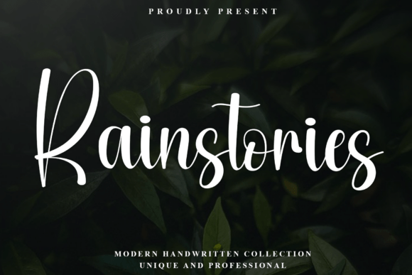 Rainstories: A Modern Handwritten Script Font for Elegant Branding